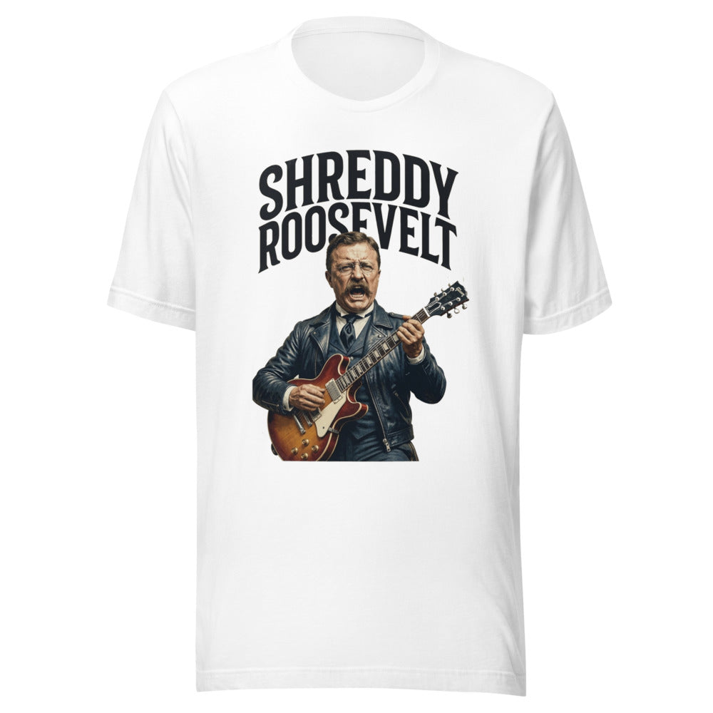 Shreddy Roosevelt: Rockin' History with a Twist - Premium Tee — Designed by @censoredsupply