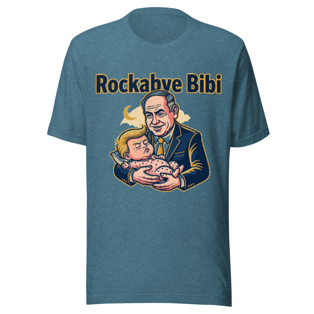Rockabye Bibi Political Satire Graphic Tee — Designed by @censoredsupply — color option 3