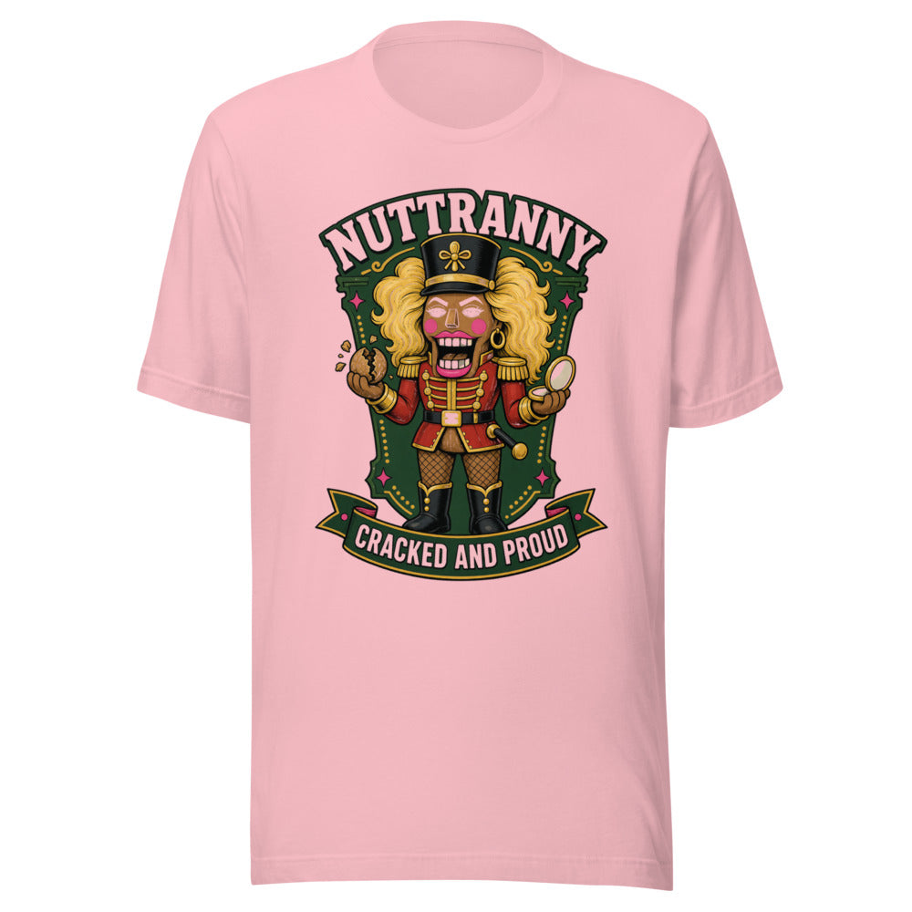 Nuttranny Nutcracker Cracked And Proud Graphic Tee — Designed by @censoredsupply — color option 2
